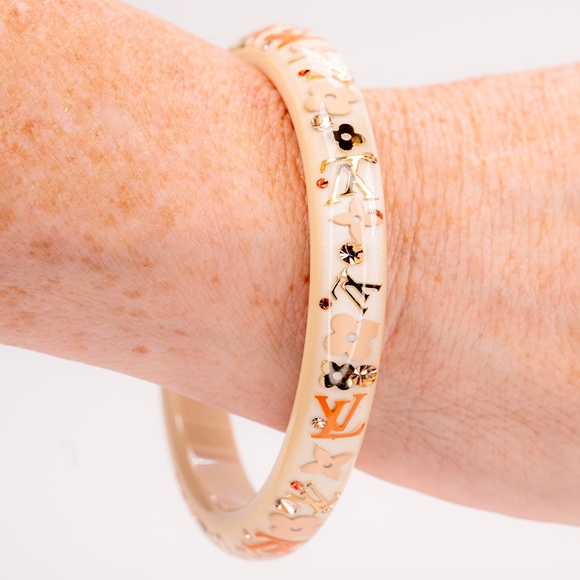 Louis Vuitton Cream Narrow Inclusion Bangle - Picture 2 of 3